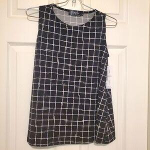 Sympli Sleeveless Black and White Top Sz 4